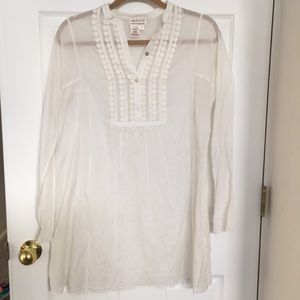 Sheer cotton tunic